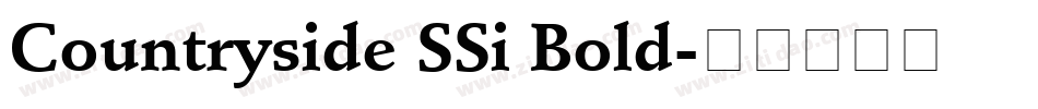Countryside SSi Bold字体转换